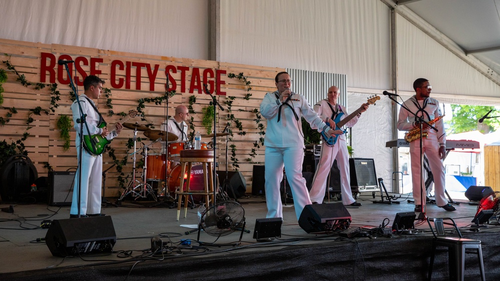 Navy Band Northwest performs during Portland Fleet Week 2025