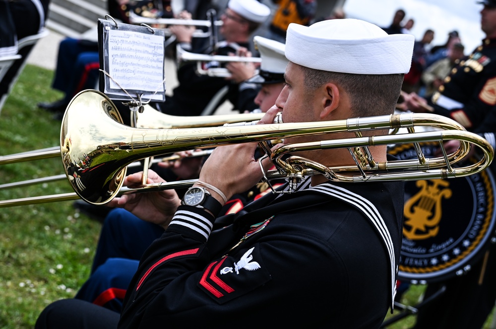 U.S. National Guard, British RAF honored in D-Day ceremony at Omaha Beach