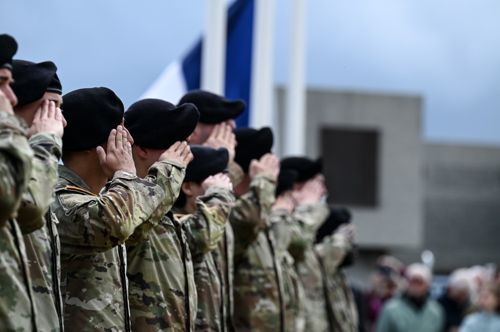 U.S. National Guard, British RAF honored in D-Day ceremony at Omaha Beach