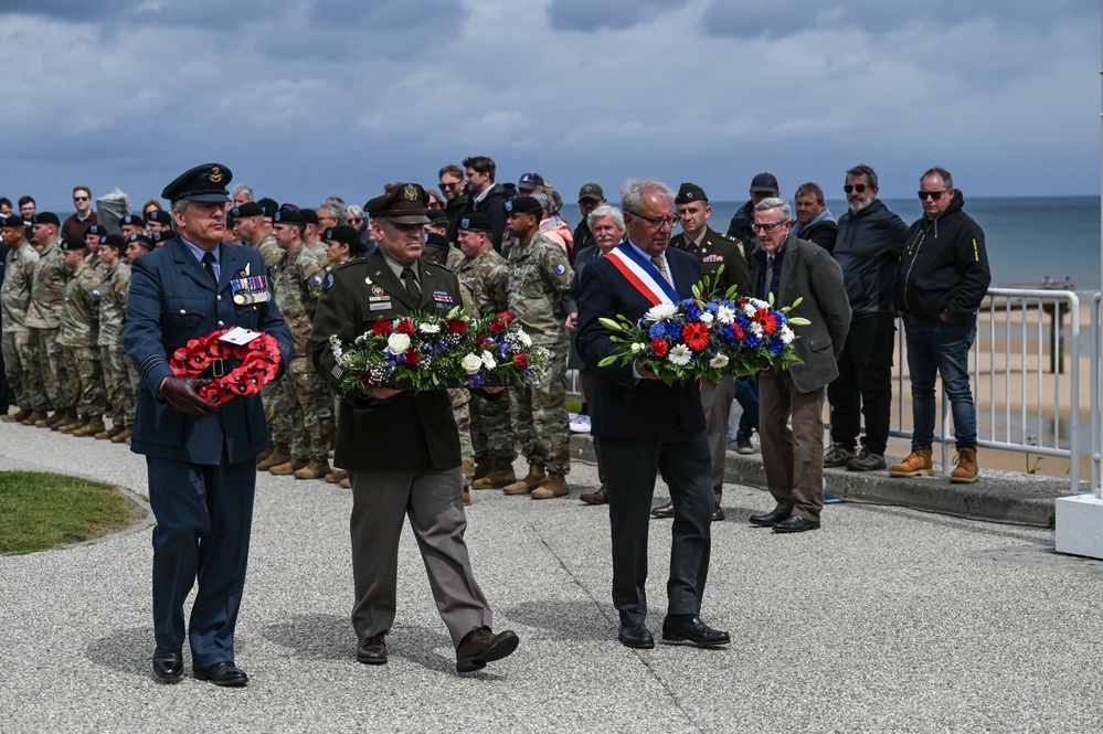 U.S. National Guard, British RAF honored in D-Day ceremony at Omaha Beach