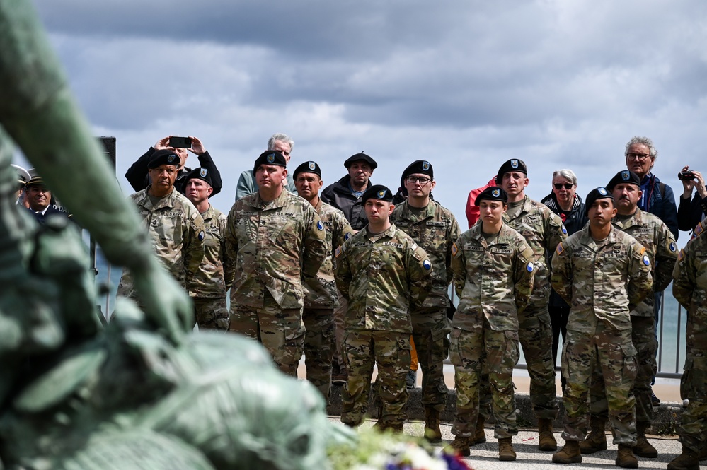 U.S. National Guard, British RAF honored in D-Day ceremony at Omaha Beach