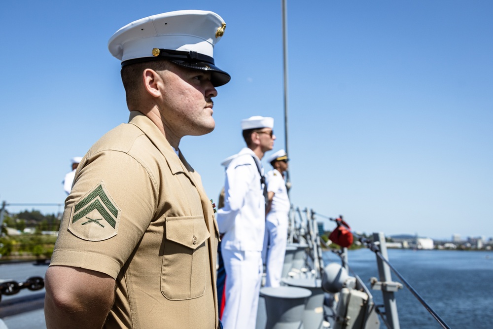 USS Mustin and USS Jack H. Lucas Arrive in Portland, Oregon