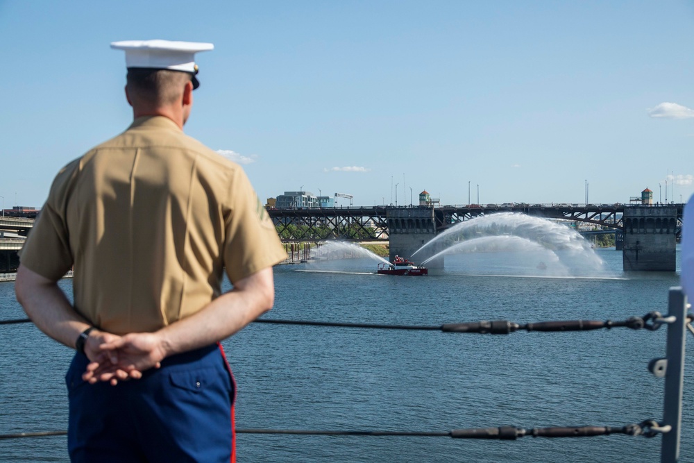 USS Mustin and USS Jack H. Lucas Arrive in Portland, Oregon