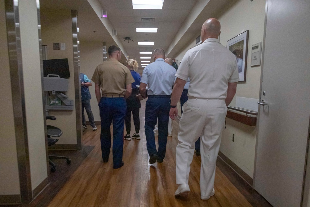 Commanders and Senior Enlisted Advisors visit Vets at the Portland VA Medical Center