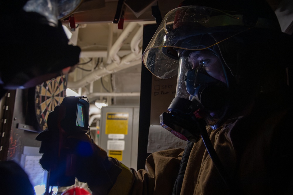 USS Gridley Damage Control Drill