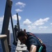 Sailors Aboard USS Oscar Austin (DDG 79) Conduct Maintenance Aloft