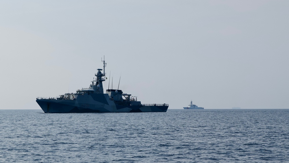 The Legend-class USCGC Stratton operates alongside the Royal Navy in the East China Sea