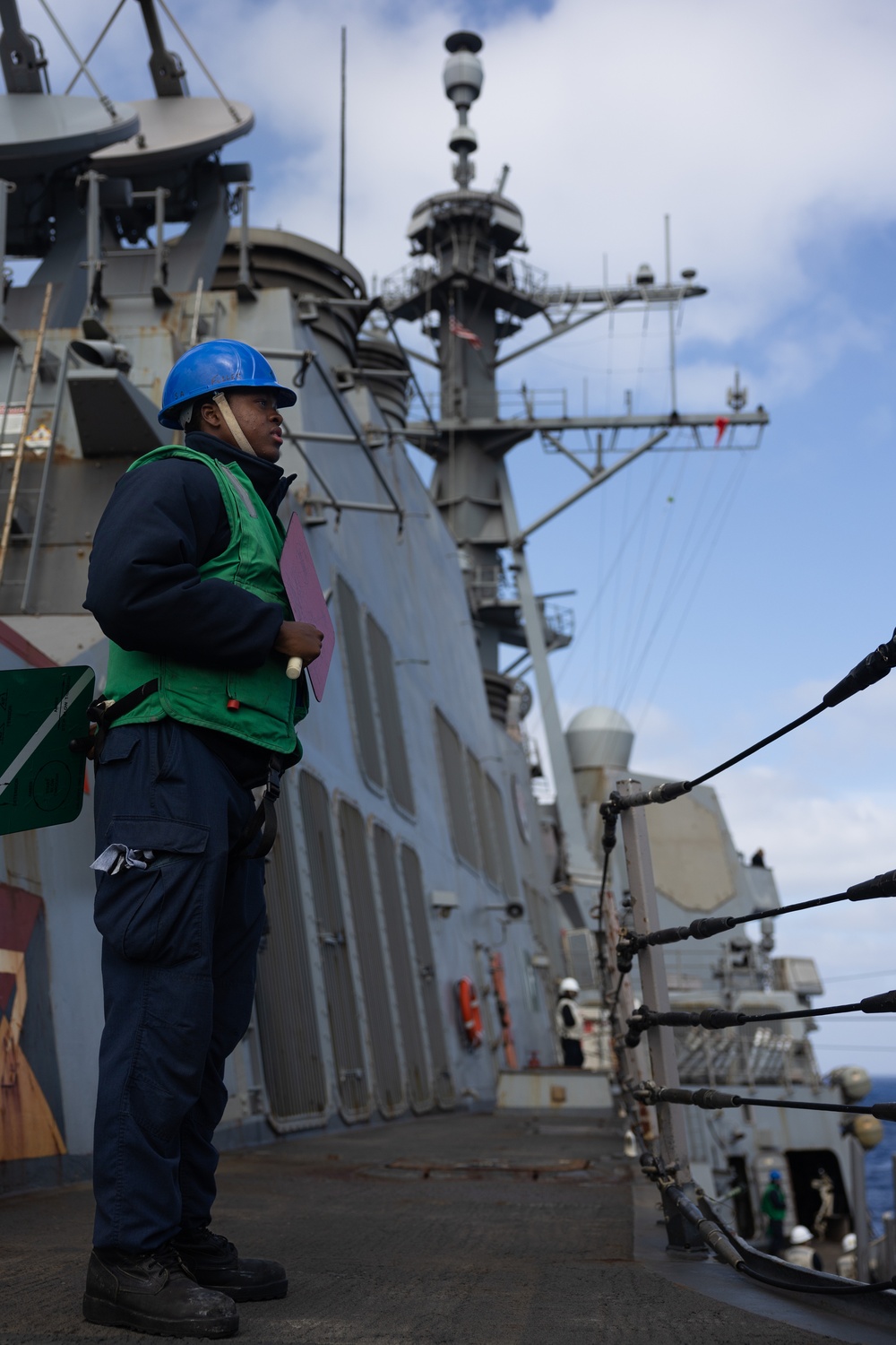 USS Oscar Austin (DDG 79) Conducts a Replenishment-At-Sea (RAS) with USNS Laramie (T-AO 203)