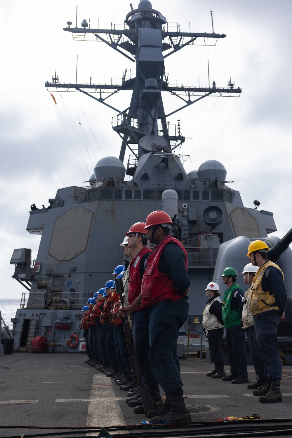 USS Oscar Austin (DDG 79) Conducts a Replenishment-At-Sea (RAS) with USNS Laramie (T-AO 203)