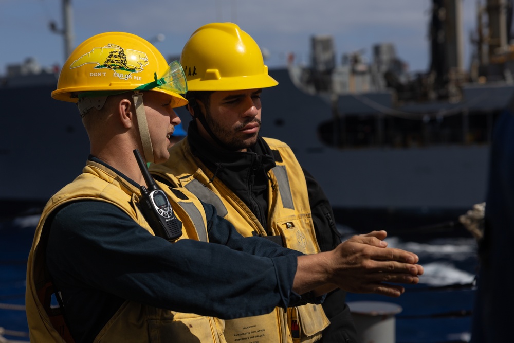USS Oscar Austin (DDG 79) Conducts a Replenishment-At-Sea (RAS) with USNS Laramie (T-AO 203)