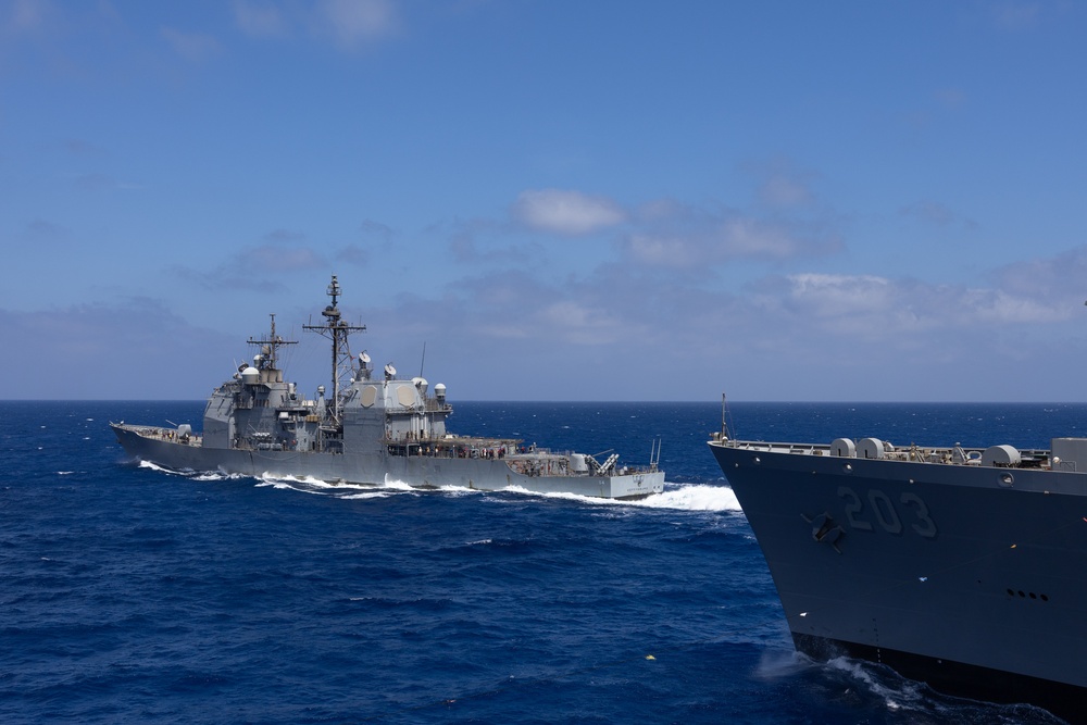 USS Oscar Austin (DDG 79) Conducts a Replenishment-At-Sea (RAS) with USNS Laramie (T-AO 203)