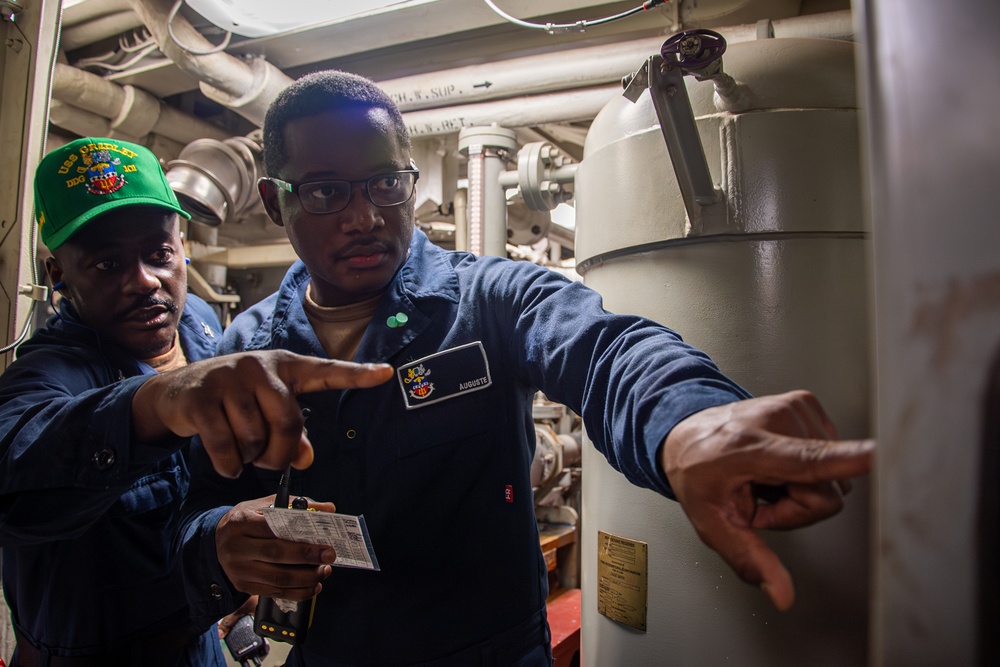USS gridley Engineering Drill