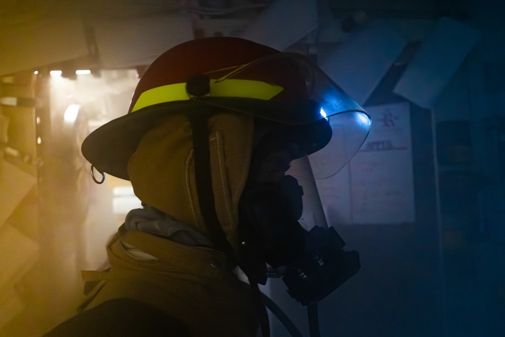 USS Gridley Damage Control Drill