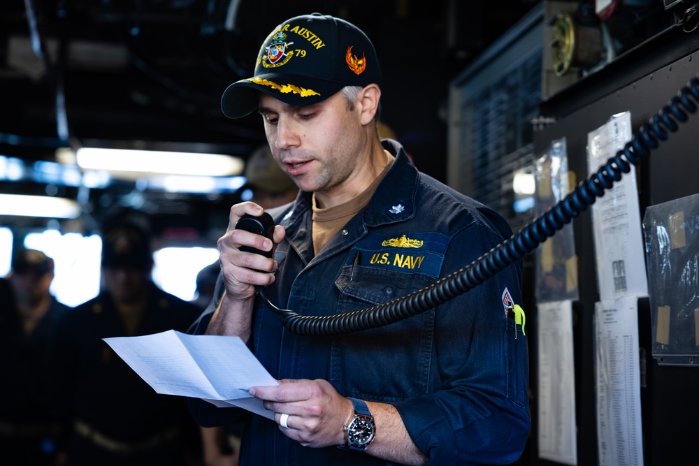 USS Oscar Austin (DDG 79) Conducts Change of Command Ceremony