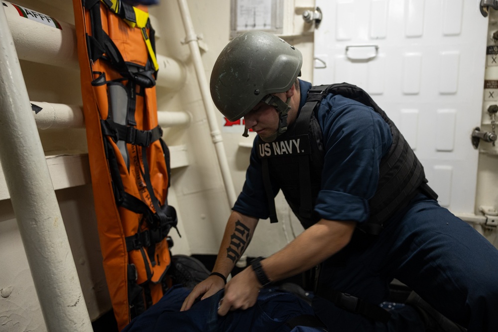 Curtis Wilbur Conduct Anti-Terrorism Drill