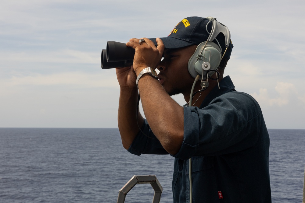 Curtis Wilbur Sailor Stands Lookout