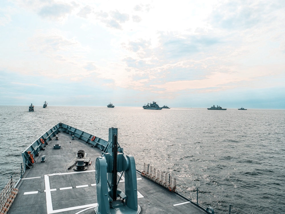 BALTOPS 25 ships sail in formation