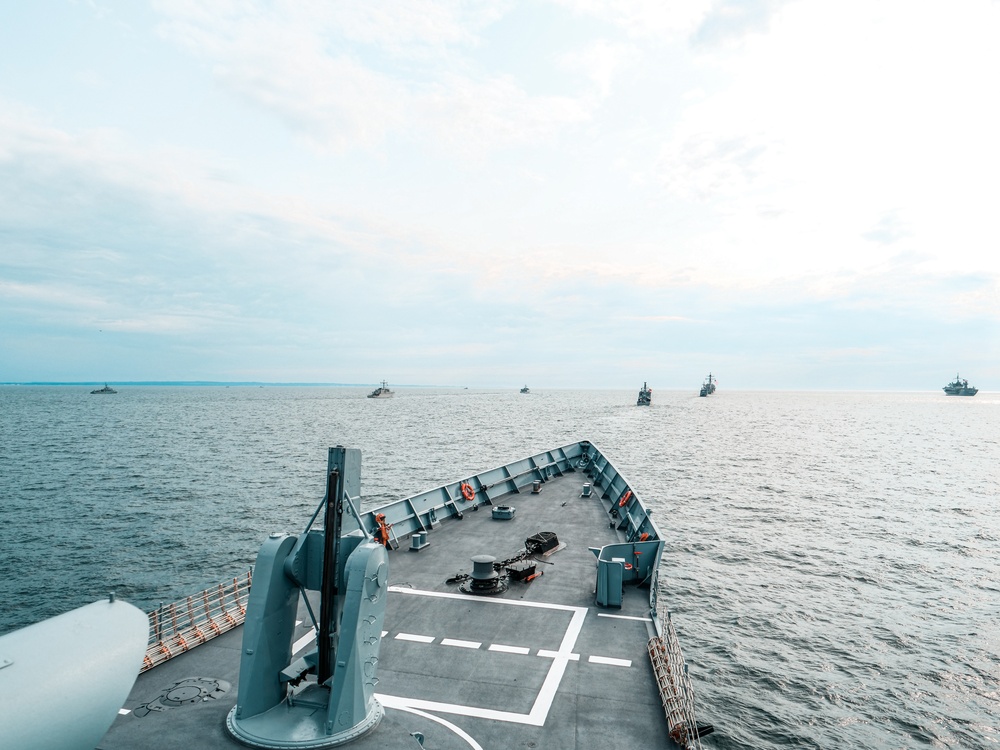BALTOPS 25 ships sail in formation
