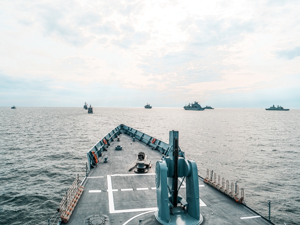 BALTOPS 25 ships sail in formation