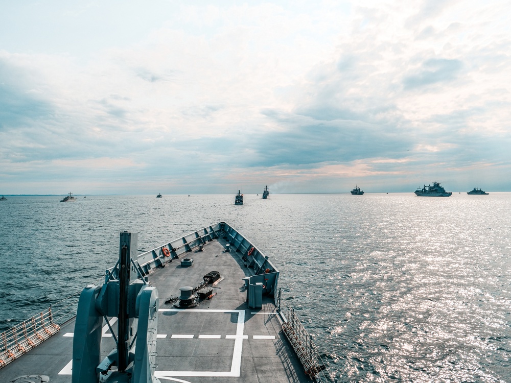 BALTOPS 25 ships sail in formation