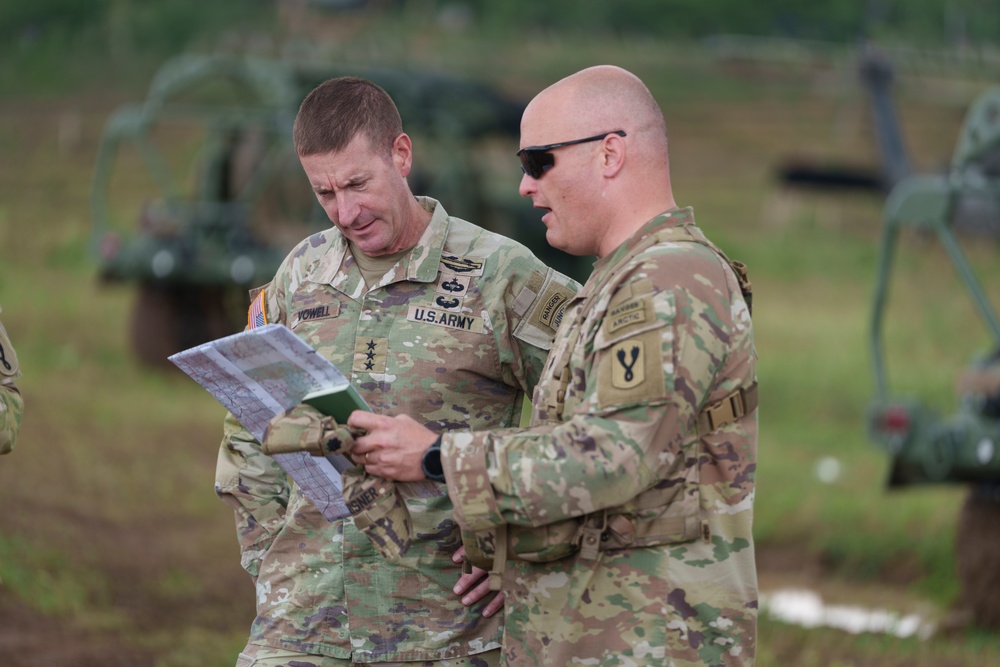 JPMRC-X / Lt. Gen. Vowell Visits Training Objective