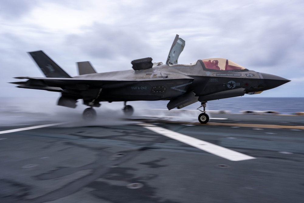 USS America (LHA 6) Conducts F-35 Flight Operations