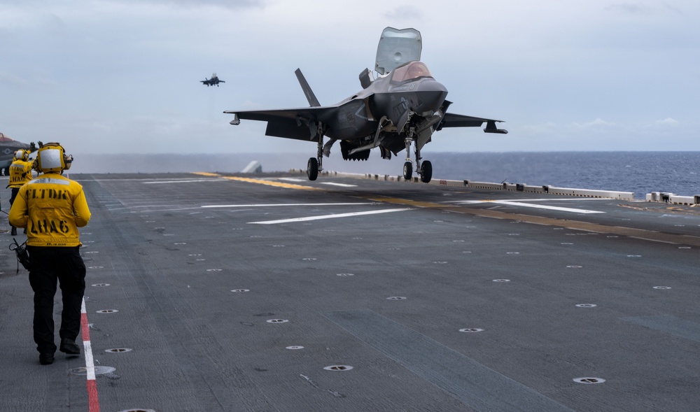 USS America (LHA 6) Conducts F-35 Flight Operations