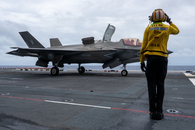 USS America (LHA 6) Conducts F-35 Flight Operations