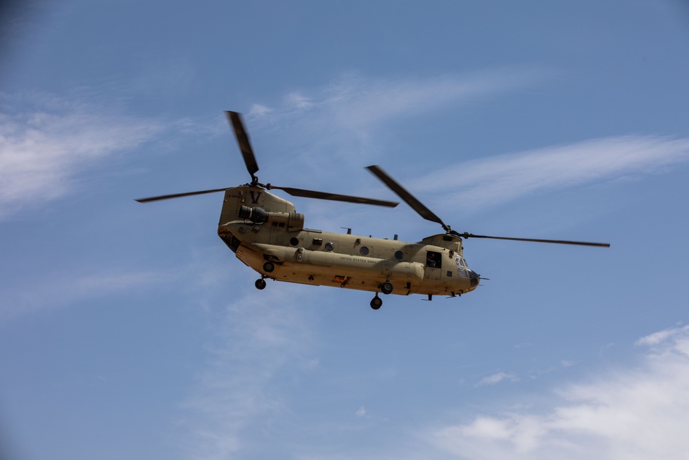 Coalition Forces Conduct Howitzer Sling-Load Operation