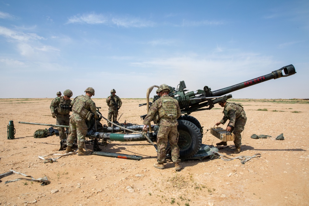 Coalition Forces Conduct Howitzer Sling-Load Operation