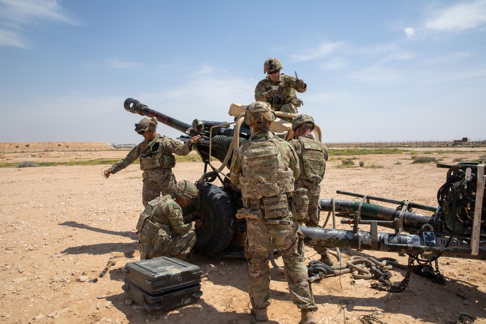 Coalition Forces Conduct Howitzer Sling-Load Operation
