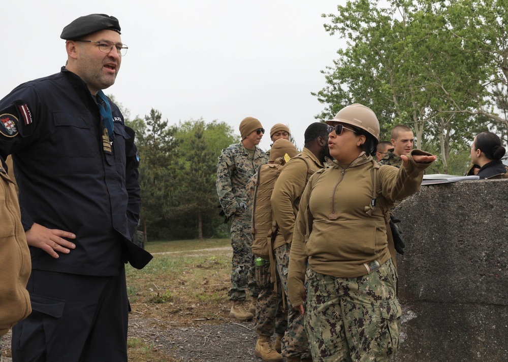 Latvian Commanding Officer Visits BALTOPS 25 Building Projects