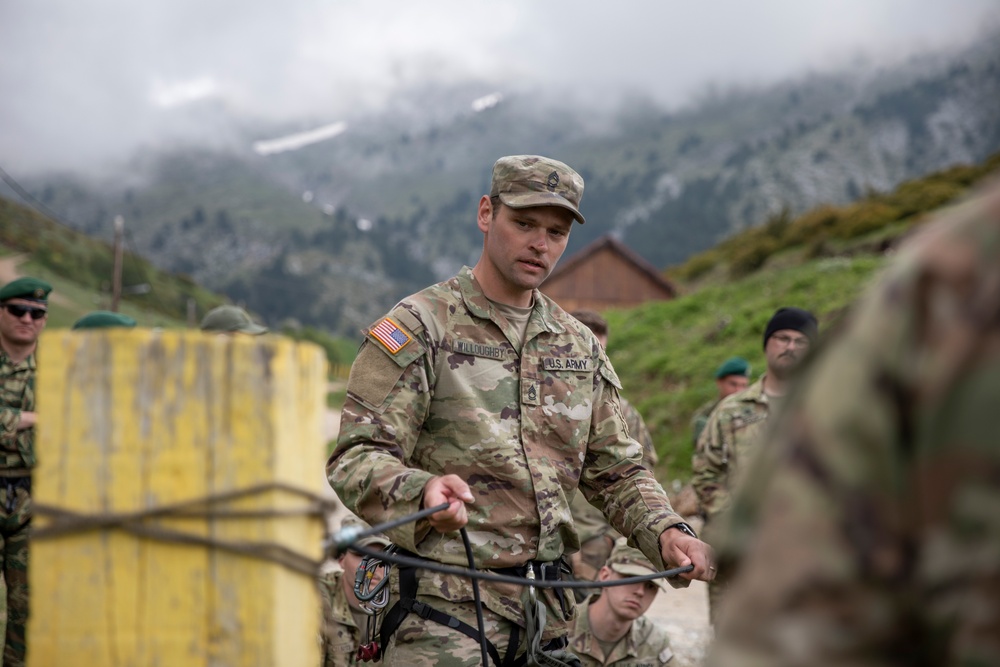 U.S. and Greek forces train on Mount Olympus during Immediate Response 25