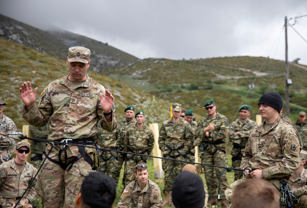 U.S. and Greek forces train on Mount Olympus during Immediate Response 25