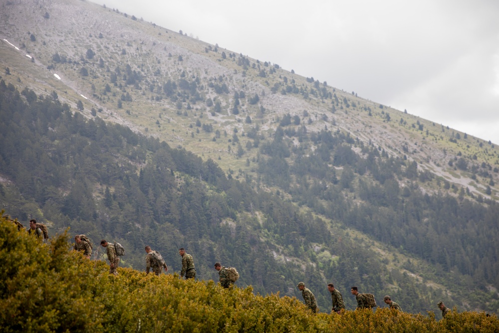 U.S. and Greek forces train on Mount Olympus during Immediate Response 25