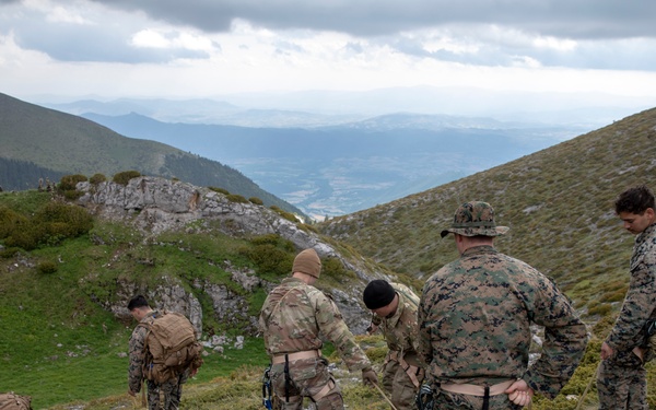 U.S. and Greek forces train on Mount Olympus during Immediate Response 25
