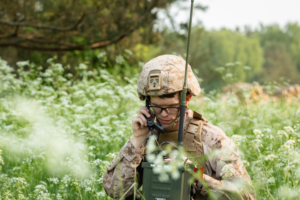 2/14 Marines Operate a Fire Direction Center in Lithuania during BALTOPS 25