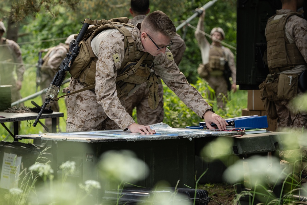 2/14 Marines Operate a Fire Direction Center in Lithuania during BALTOPS 25