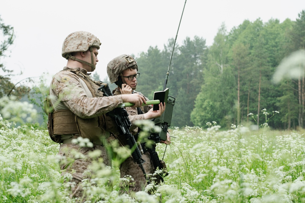 2/14 Marines Operate a Fire Direction Center in Lithuania during BALTOPS 25