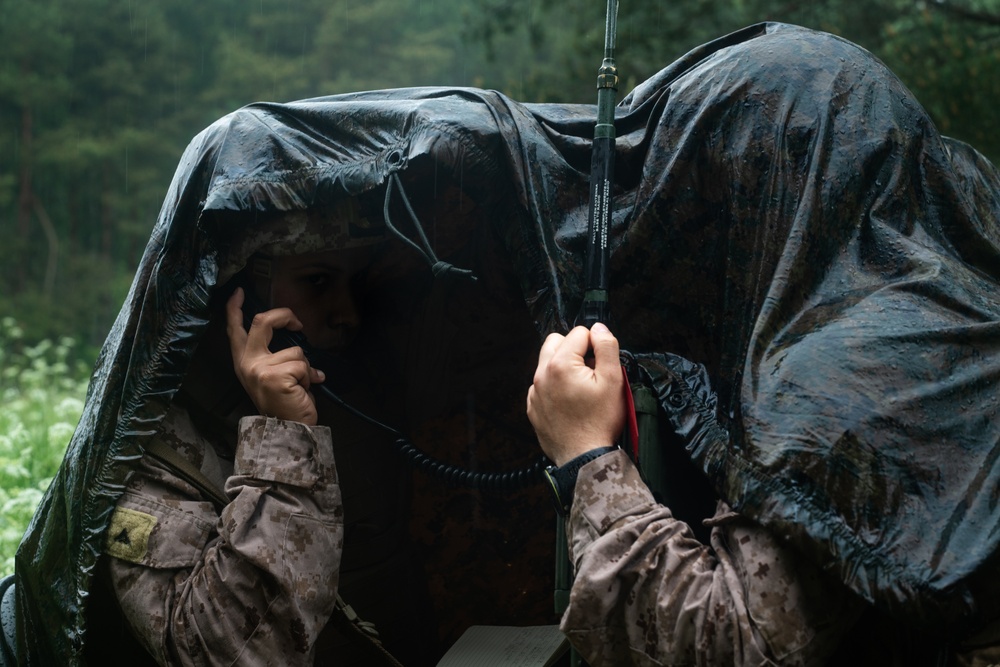 2/14 Marines Operate a Fire Direction Center in Lithuania during BALTOPS 25