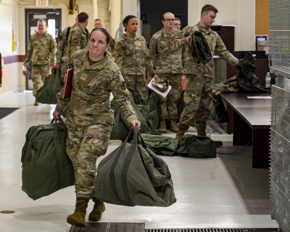 Readiness take center stage with Airmen navigating personnel deployment function line during exercise