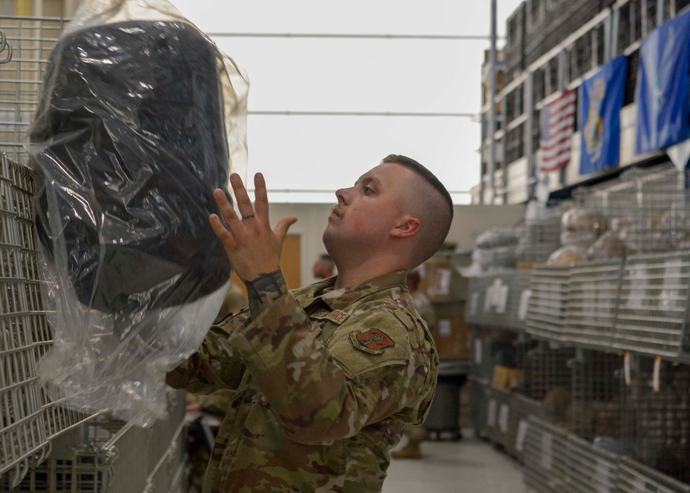 Readiness take center stage with Airmen navigating personnel deployment function line during exercise