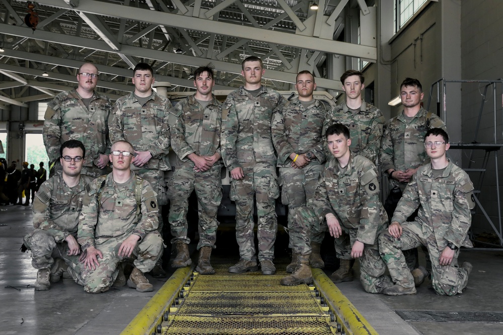 Iowa Guard Soldiers pose During training preparation