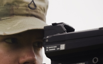 U.S. Soldiers train on the Smartshooter system during Project Flytrap