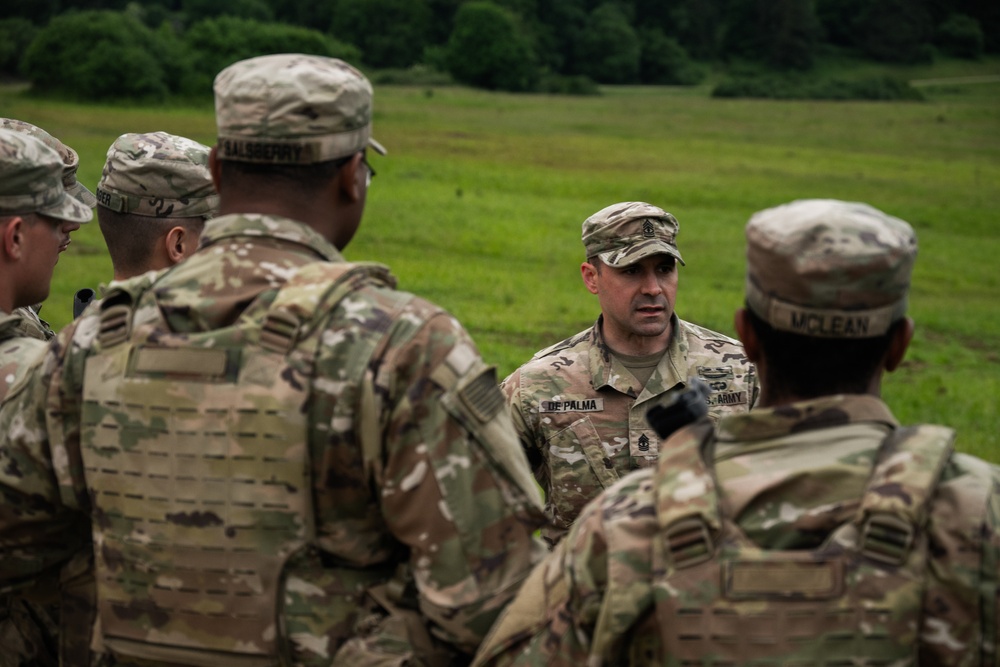 U.S. Soldiers train on the Smartshooter system during Project Flytrap