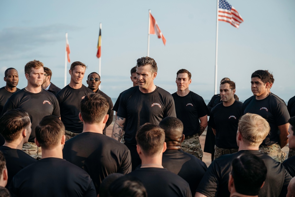 Defense Secretary, 75th Ranger Regiment Run in D-Day Tribute