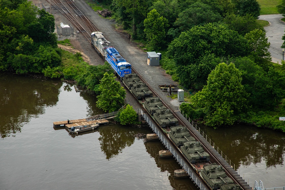 U.S. Army equipment arrives in Washington D.C. for 250th Birthday