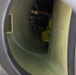 9th AMXS maintains inside the intake of U-2