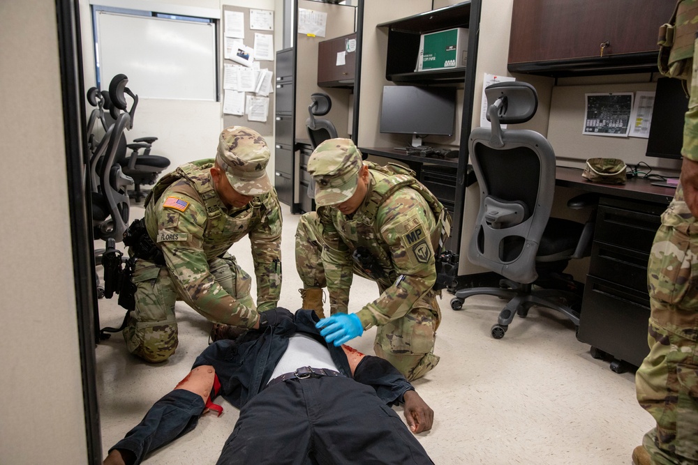 Soldiers of the 328th Military Police Company Respond to Active Shooter Threat During Training Exercise at Fort Cavazos