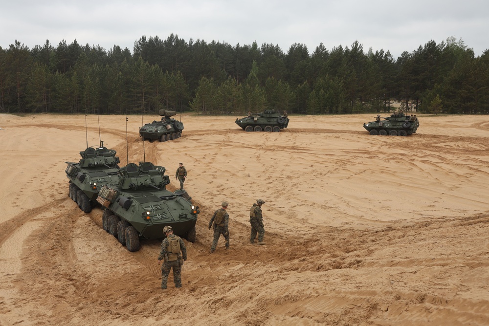 2d LAR Executes Light Armored Reconnaissance Vehicle Training During BALTOPS 25
